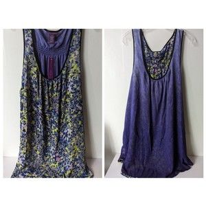 Beverly Drive Womens Reversible Blouse Size 20 22 Floral Top Smocked Neon Purple